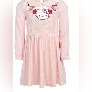 Hello Kitty Pink velvet dress size 4T